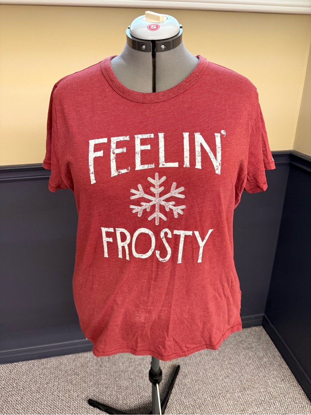Maurices Red 'Feelin' Frosty' Short Sleeve Tee